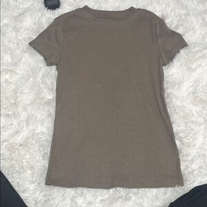 A New Day Brown Fitted Short Sleeve T-Shirt